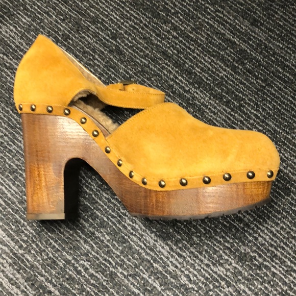 Brand New shearling lined suede clog shoes - Picture 3 of 5